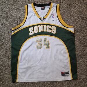Seattle Sonics #34 Ray Allen Vintage Basketball Jersey Sz XXL Nike Team